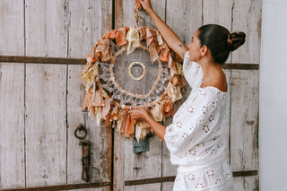 DIY Upcycled Doily Holiday Wreath