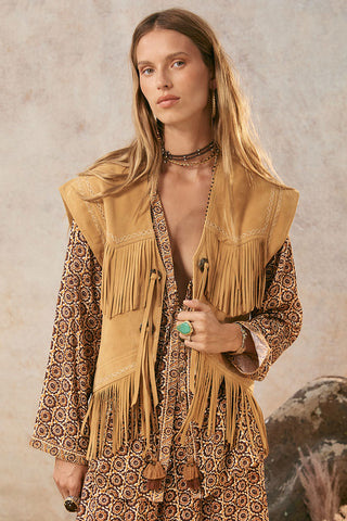 Fearless Heart Suede Fringe Vest