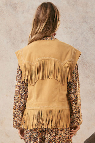 Fearless Heart Suede Fringe Vest